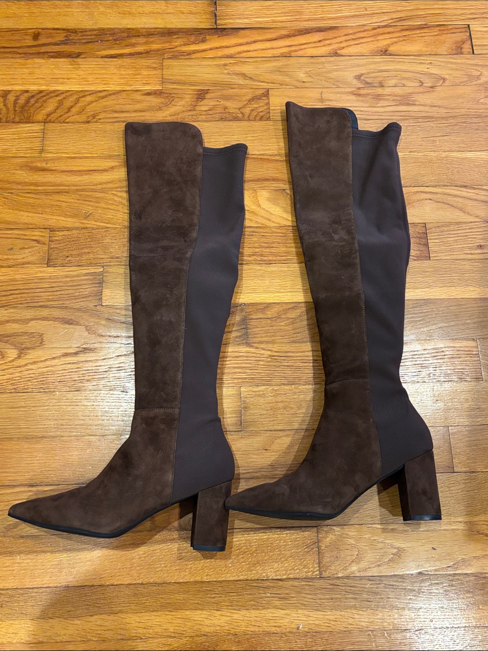 Stuart Weitzman Over the Knee Brown Suede Boots